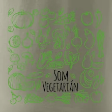 Som vegetarián - zelenina vo štvorci