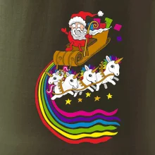 Santa a jednorožce (Pecka design)