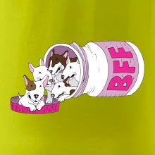 Bullterrier Friends Forever ružové (Pecka design)