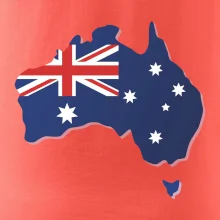 Austrália - vlajka mapa