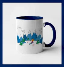 Lyžiar a farebné hory