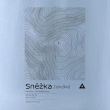 Snežka - vrstevnice v obdĺžniku