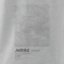 Ještěd - vrstevnice v obdĺžniku