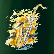 Saxofón maľovaný