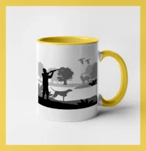 Lovec a stavač v lese