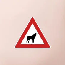 Dopravná značka - Pozor vlk