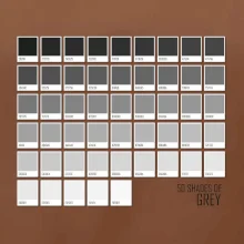 50 farebných odtieňov šedej