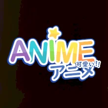 Anime nápis dúhový