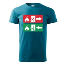 Lidé utíkají, hasiči přibíhají