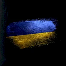 Ukrajina vlajka kreslená štetcom Ukrajina vlajka kreslená štetcom