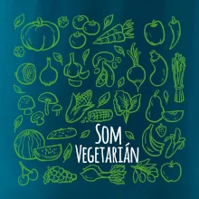 Som vegetarián - zelenina vo štvorci