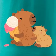 Kapybara so zmrzlinou