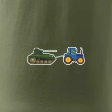 Ukrajinský traktorový pluk ulovil tank Ukrajinský traktorový pluk ulovil tank