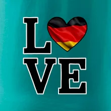 Love Nemecká vlajka Love Nemecká vlajka