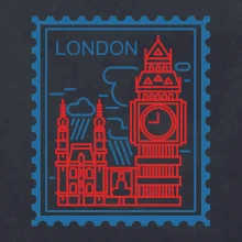 Londýn známka jednoduchá