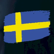 Švédsko vlajka štetkou