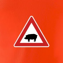 Dopravná značka - Pozor prasa domáca