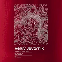 Velký Javorník (Beskydy) - vrstevnice v obdĺžniku