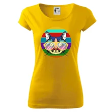 Mačka pri farebnom západe