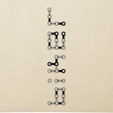 Biker nápis na výšku reťaz