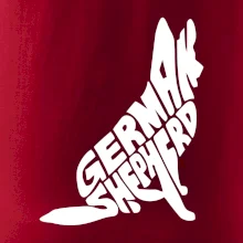 Nemecký ovčiak sediaci napis Nemecký ovčiak sediaci napis