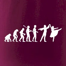 Evolúcia tanec - muž a žena so sukňou