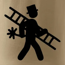 Kominík logo + nápis na zádech