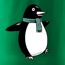 Tučniak so zeleným šálom