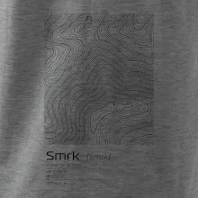 Smrk - vrstevnice v obdĺžniku