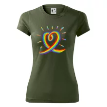 Srdce pride dúha kreslená