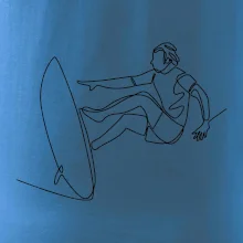 Surfer na vlne jedným ťahom