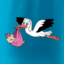 Bocian a bábätko - dievča (Hana-creative)