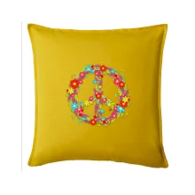 Peace symbol červené kvety