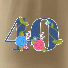 Kvetinové číslo kreslené - 40