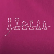 Šachové figúrky v rade - obrys