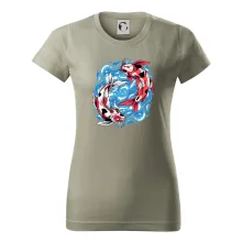 Yin & Yang Koi kapor - červený