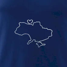 Mapa Ukrajiny - srdce Mapa Ukrajiny - srdce