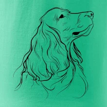 Anglický kokeršpaniel čierna kresba