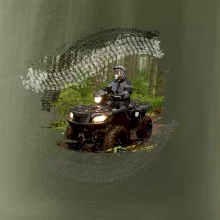 ATV štvorkolka v lese ATV štvorkolka v lese