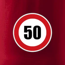 Dopravná značka - obmedzenie rýchlosti 50