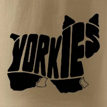 Yorkšírský teriér - Yorkie - Nápis v tele Yorkšírský teriér - Yorkie - Nápis v tele