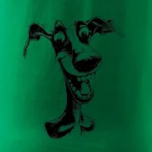 Čiernobiela karikatúra chrt