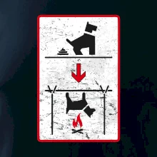 Tričko pre odporcov sraní na chodníku