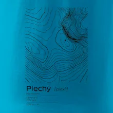 Plechý - vrstevnice v obdĺžniku