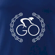 Logo cyklistu a reťaz