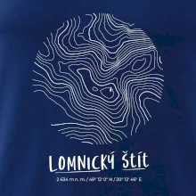 Lomnický štít - vrstevnice v kruhu