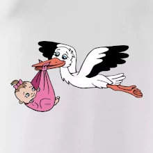 Bocian a bábätko - dievča (Hana-creative) Bocian a bábätko - dievča (Hana-creative)