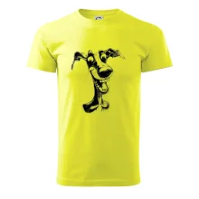 Čiernobiela karikatúra chrt