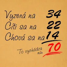 Vyzerá, cíti sa, chová sa - 70 rokov