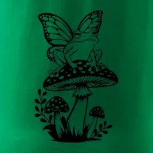 Goblincore čierna huba so žabou